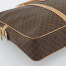 CELINE Macadam Canvas Aktetas PVC Leer Bruin Goud Auth 190276-14