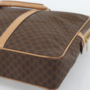 CELINE Macadam Canvas Aktetas PVC Leer Bruin Goud Auth 190276-15