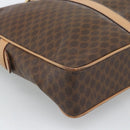CELINE Macadam Canvas Aktetas PVC Leer Bruin Goud Auth 190276-16