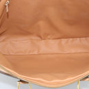 CELINE Macadam Canvas Aktetas PVC Leer Bruin Goud Auth 190276-10