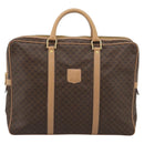 CELINE Macadam Canvas Aktetas PVC Leer Bruin Goud Auth 190276-13