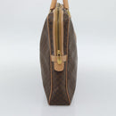 CELINE Macadam Canvas Aktetas PVC Leer Bruin Goud Auth 190276-3