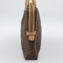 CELINE Macadam Canvas Aktetas PVC Leer Bruin Goud Auth 190276-4