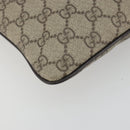 GUCCI GG Supreme Shoulder Bag PVC Beige Silver 141626 Auth 190277A-14