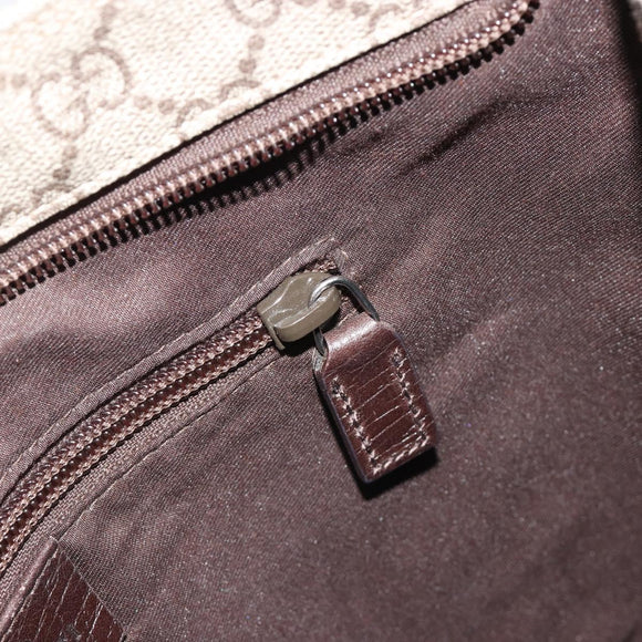 GUCCI GG Supreme Shoulder Bag PVC Beige Silver 141626 Auth 190277A
