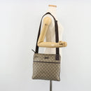 GUCCI GG Supreme Shoulder Bag PVC Beige Silver 141626 Auth 190277A-24