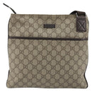 GUCCI GG Supreme Shoulder Bag PVC Beige Silver 141626 Auth 190277A-13