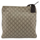 GUCCI GG Supreme Shoulder Bag PVC Beige Silver 141626 Auth 190277A-2