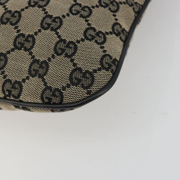 GUCCI GG Canvas Shoulder Bag Navy Gold 019 0422 Auth 190278A
