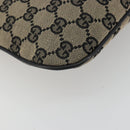 GUCCI GG Canvas Shoulder Bag Navy Gold 019 0422 Auth 190278A-14
