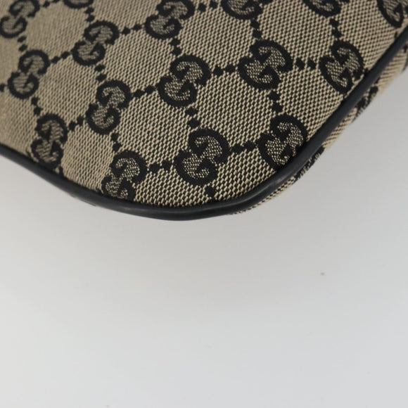 GUCCI GG Canvas Shoulder Bag Navy Gold 019 0422 Auth 190278A