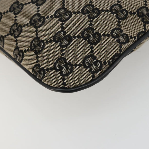 GUCCI GG Canvas Shoulder Bag Navy Gold 019 0422 Auth 190278A