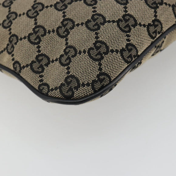 GUCCI GG Canvas Shoulder Bag Navy Gold 019 0422 Auth 190278A