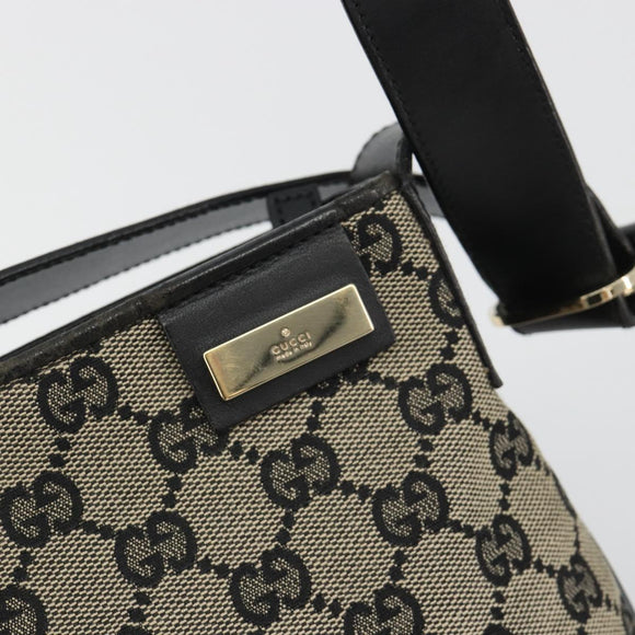 GUCCI GG Canvas Shoulder Bag Navy Gold 019 0422 Auth 190278A