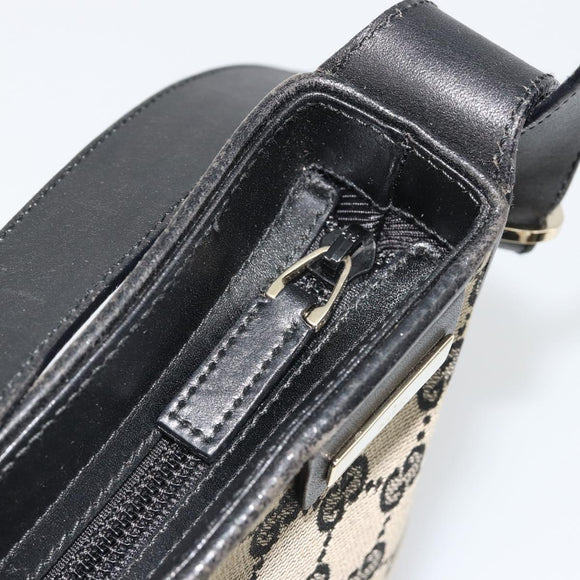 GUCCI GG Canvas Shoulder Bag Navy Gold 019 0422 Auth 190278A