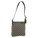 GUCCI GG Canvas Shoulder Bag Navy Gold 019 0422 Auth 190278A-1
