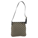 GUCCI GG Canvas Shoulder Bag Navy Gold 019 0422 Auth 190278A-13