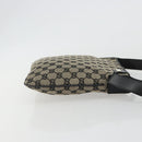 GUCCI GG Canvas Shoulder Bag Navy Gold 019 0422 Auth 190278A-3