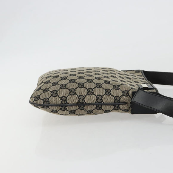 GUCCI GG Canvas Shoulder Bag Navy Gold 019 0422 Auth 190278A