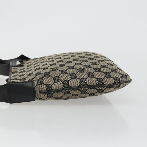 GUCCI GG Canvas Shoulder Bag Navy Gold 019 0422 Auth 190278A
