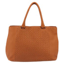 BOTTEGA VENETA INTRECCIATO Tote Bag Leather Orange Auth 190279A-13