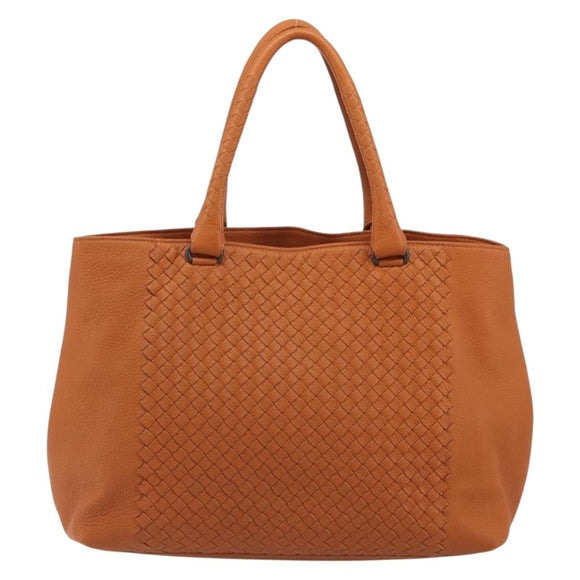 BOTTEGA VENETA INTRECCIATO Tote Bag Leather Orange Auth 190279A