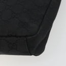 GUCCI GG Canvas Shoulder Bag Black Silver 35098 Auth 190284A-15