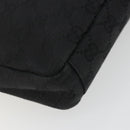 GUCCI GG Canvas Shoulder Bag Black Silver 35098 Auth 190284A-16