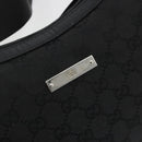 GUCCI GG Canvas Shoulder Bag Black Silver 35098 Auth 190284A-17