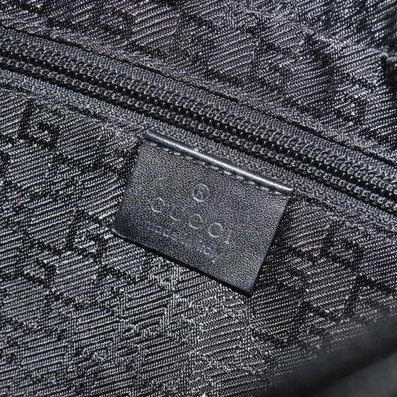 GUCCI GG Canvas Shoulder Bag Black Silver 35098 Auth 190284A