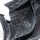 GUCCI GG Canvas Shoulder Bag Black Silver 35098 Auth 190284A-22