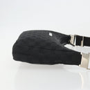 GUCCI GG Canvas Shoulder Bag Black Silver 35098 Auth 190284A-3