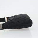 GUCCI GG Canvas Shoulder Bag Black Silver 35098 Auth 190284A-4