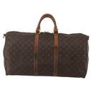 LOUIS VUITTON Monogram Keepall Bandouliere 55 Boston Bag M41414 LV Auth 190288-13