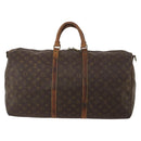 LOUIS VUITTON Monogram Keepall Bandouliere 55 Boston Bag M41414 LV Auth 190288-2