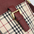 BURBERRY Nova Check Shoulder Bag Canvas Beige Gold Auth 190290A-18