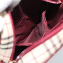 BURBERRY Nova Check Shoulder Bag Canvas Beige Gold Auth 190290A-23