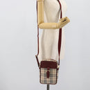 BURBERRY Nova Check Shoulder Bag Canvas Beige Gold Auth 190290A-25