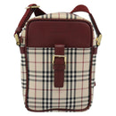 BURBERRY Nova Check Shoulder Bag Canvas Beige Gold Auth 190290A-13