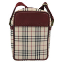 BURBERRY Nova Check Shoulder Bag Canvas Beige Gold Auth 190290A-2