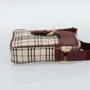 BURBERRY Nova Check Shoulder Bag Canvas Beige Gold Auth 190290A-4