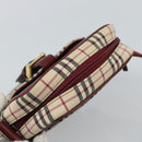 BURBERRY Nova Check Shoulder Bag Canvas Beige Gold Auth 190290A-6