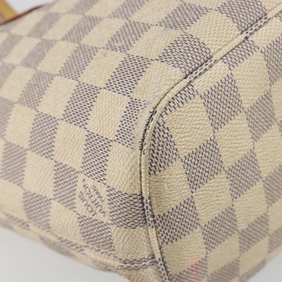 LOUIS VUITTON Damier Azur Neverfull PM Tote Bag N41362 LV Auth 190292