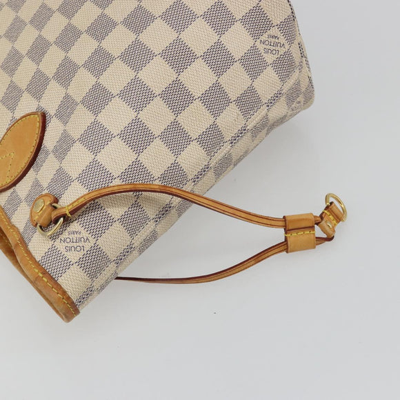 LOUIS VUITTON Damier Azur Neverfull PM Tote Bag N41362 LV Auth 190292