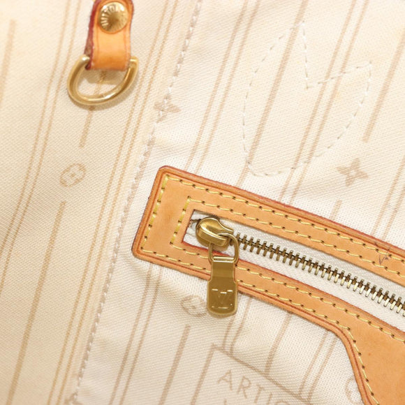 LOUIS VUITTON Damier Azur Neverfull PM Tote Bag N41362 LV Auth 190292
