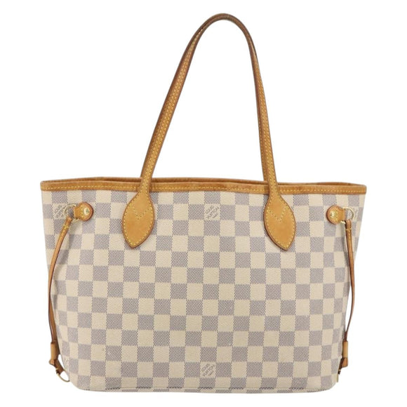 LOUIS VUITTON Damier Azur Neverfull PM Tote Bag N41362 LV Auth 190292