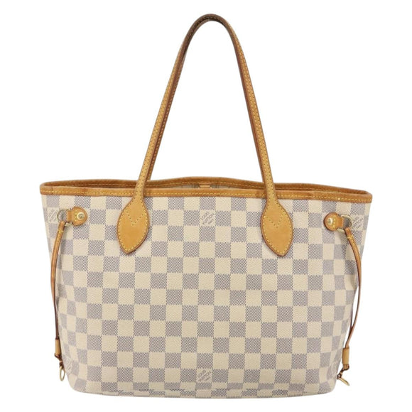 LOUIS VUITTON Damier Azur Neverfull PM Tote Bag N41362 LV Auth 190292