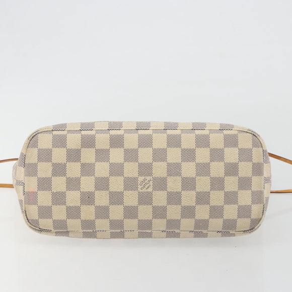 LOUIS VUITTON Damier Azur Neverfull PM Tote Bag N41362 LV Auth 190292