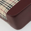 BURBERRY Nova Check Tote Bag Canvas Beige Gold Auth 190293A-16
