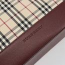 BURBERRY Nova Check Tote Bag Canvas Beige Gold Auth 190293A-17